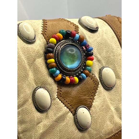 Cache Viva Beige  Crossbody Bag With Beaded Accents & Long Strap southwestern - Picture 10 of 10